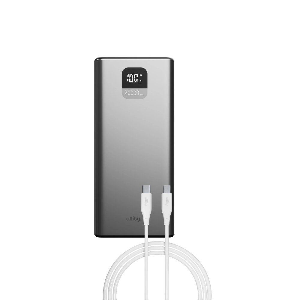 Allity Power Bank + USB-C hleðslusnúra