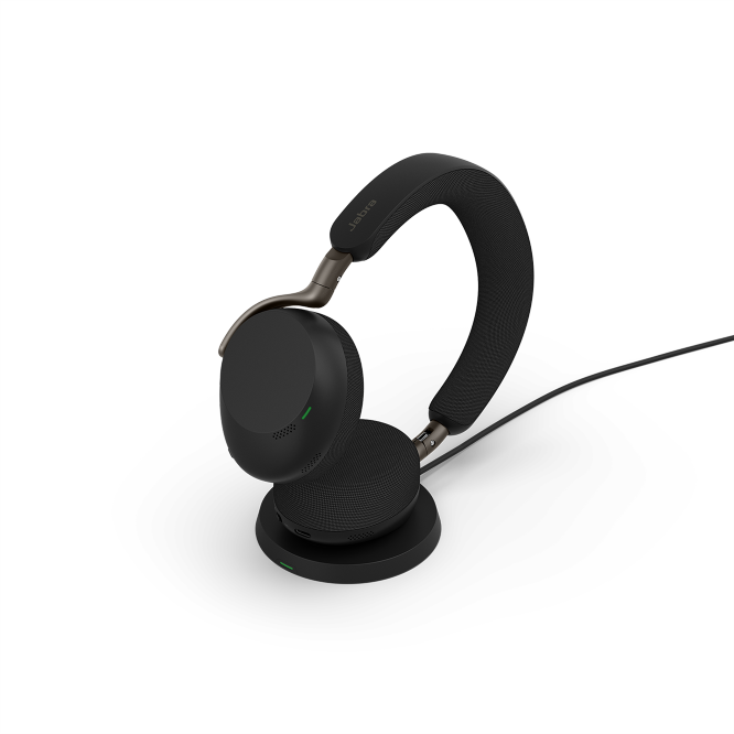 Jabra Evolve3 75 MS – Link390c Black með hleðsludokku