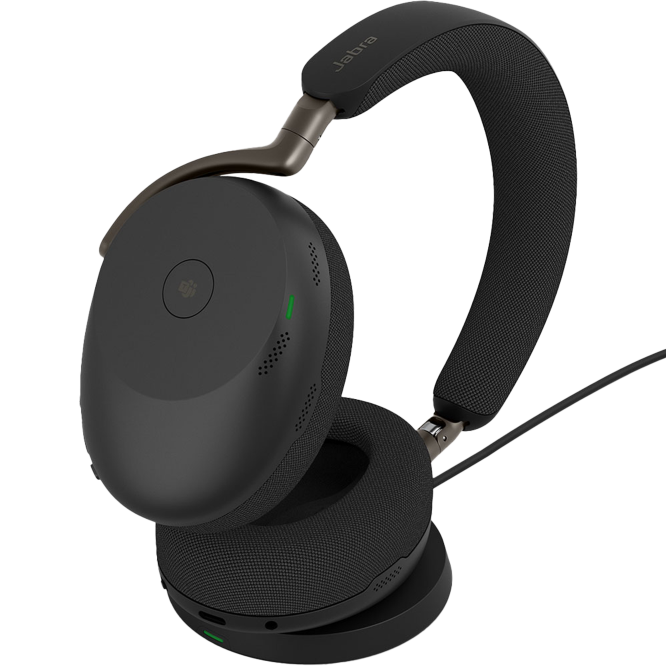 Jabra Evolve3 85 MS – Link390a Black með hleðsludokku