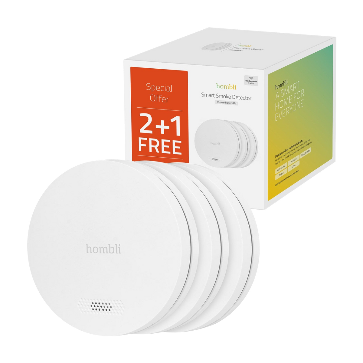 Hombli Smart Smoke Detector Promo Pack 2+1