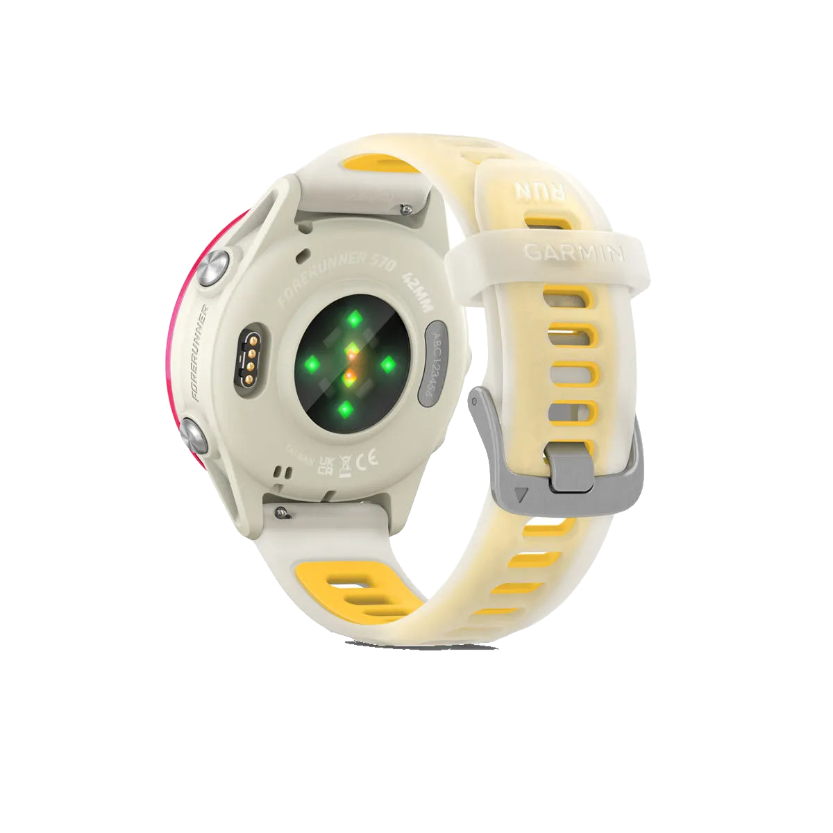 Garmin Forerunner 570 42mm - Beinhvítt/Mangógult