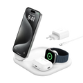 Belkin 3-in-1 BoostCharge Þráðlaus hleðslustandur - Hvítur