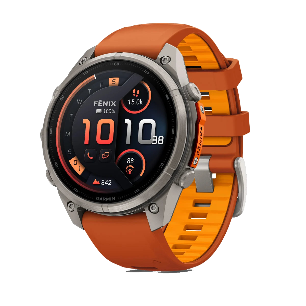 Garmin Fenix 9 Pro 47mm LTE - Grátt/appelsínugult