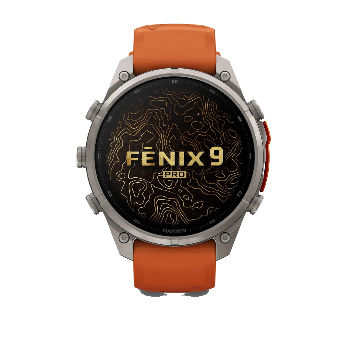 Garmin Fenix 9 Pro 47mm LTE - Grátt/appelsínugult