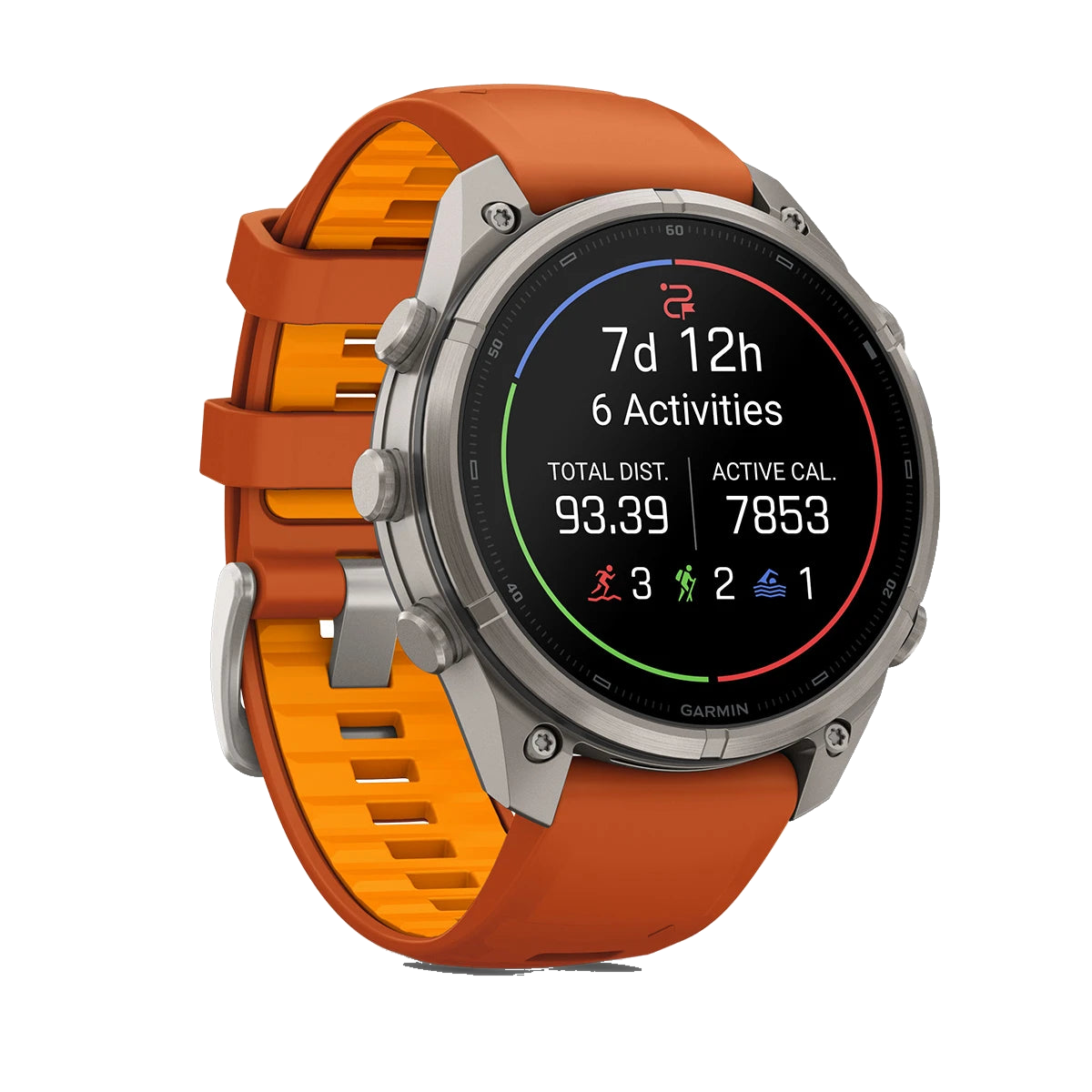 Garmin Fenix 9 Pro 47mm LTE - Grátt/appelsínugult