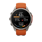 Garmin Fenix 9 Pro 47mm LTE - Grátt/appelsínugult