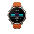 Garmin Fenix 9 Pro 47mm LTE - Grátt/appelsínugult